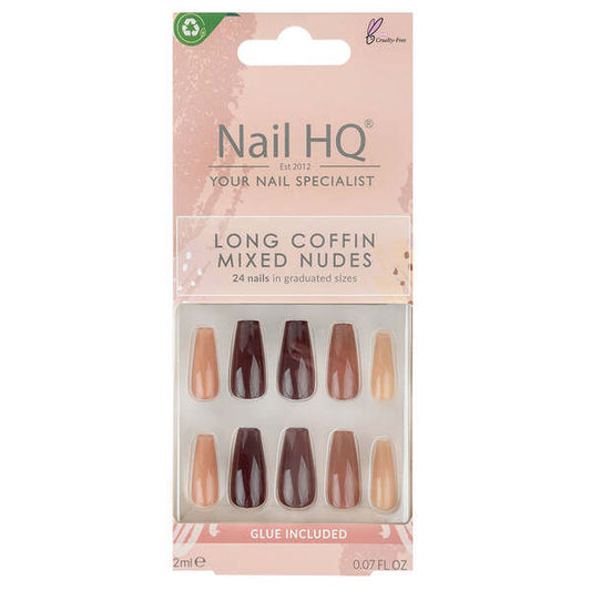 Nail HQ Long Coffin Mixed Nudes GOODS Superdrug   