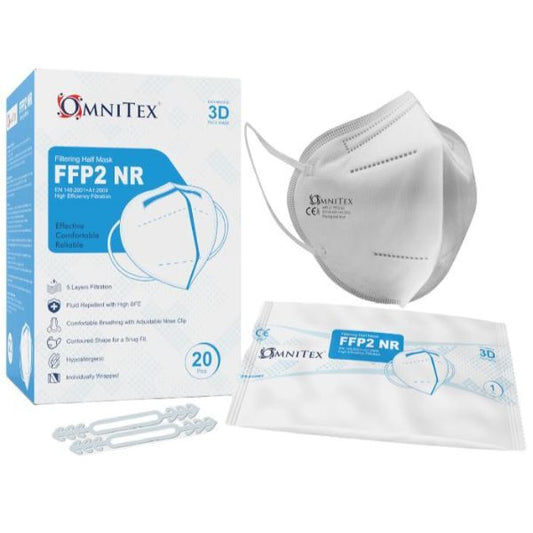 Omnitex FFP2 Face Mask - White 20pk (Individually Packed) GOODS Superdrug   