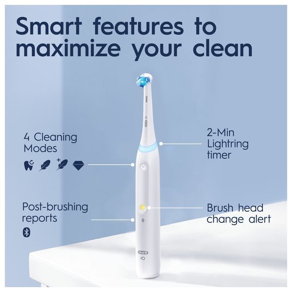 Oral-B Io4 White Electric  Toothbrush + Travel Case GOODS Superdrug   