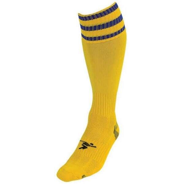 Precision Kids Pro Football Socks (3-6) Yellow/Royal Blue