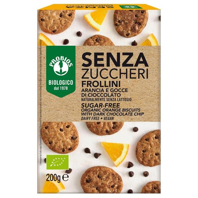Probios Orange &amp;amp; Choc Chip Sugar Free Biscuits   200g