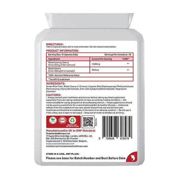 Prowise Cherry Max+ 2100mg  I 90 Vegan Capsules