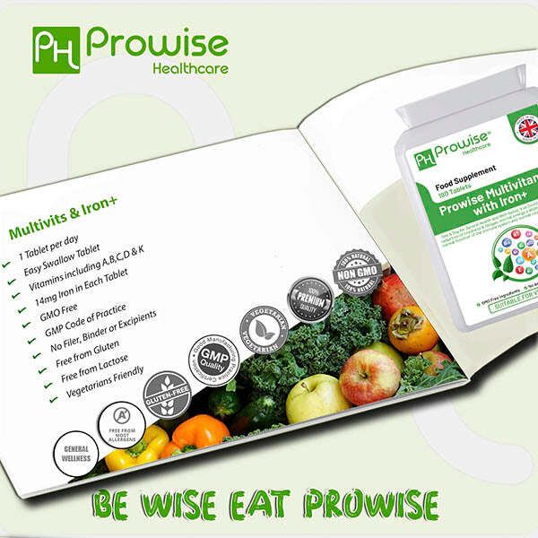 Prowise Multivitamin &amp;amp; Iron 180 Tablets 6 Months Dose