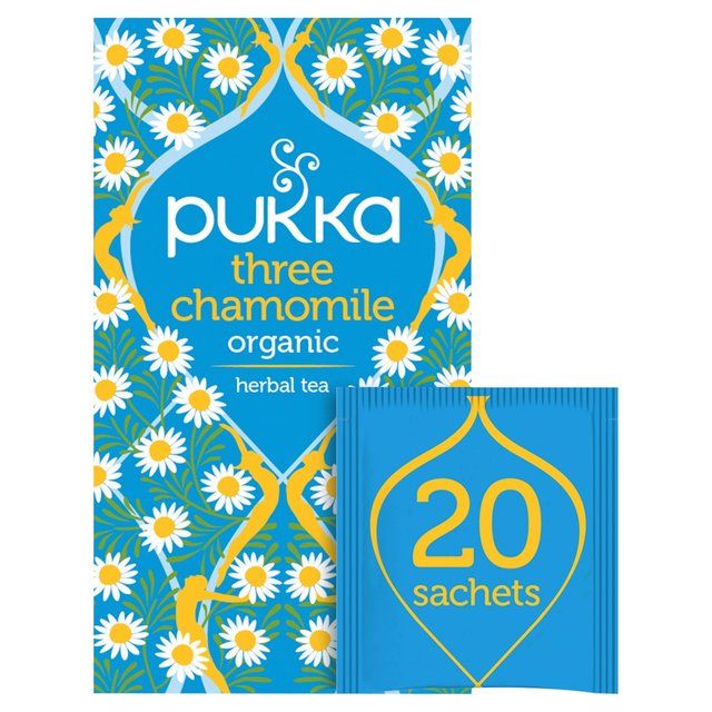 Pukka Organic Three Chamomile Tea 20 Home Compostable Herbal Tea Bags   20 per pack Default Title