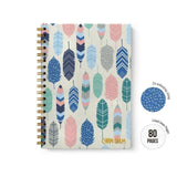 Pukka Pad - Carpe Diem B5 Spiral Hardcover Notebook Feathers