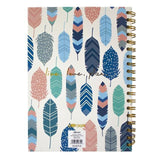 Pukka Pad - Carpe Diem B5 Spiral Hardcover Notebook Feathers