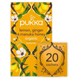 Pukka Tea Organic Lemon Ginger &amp;amp; Manuka Honey Tea Bags   20 per pack