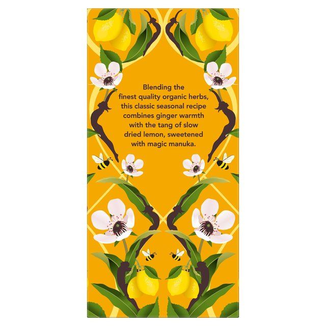 Pukka Tea Organic Lemon Ginger &amp;amp; Manuka Honey Tea Bags   20 per pack