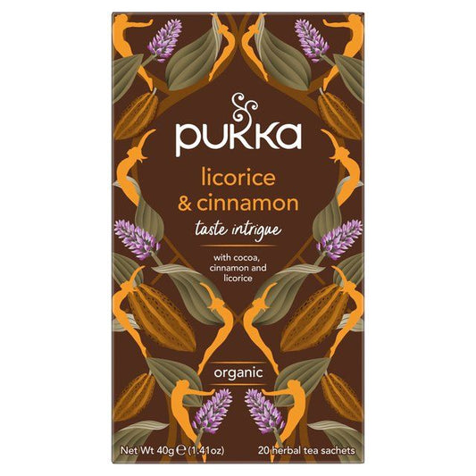 Pukka Tea Organic Licorice & Cinnamon Tea Bags   20 per pack