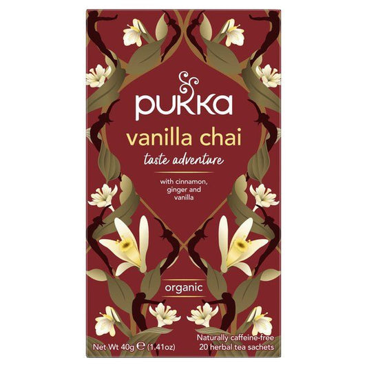 Pukka Tea Organic Vanilla Chai Tea Bags   20 per pack