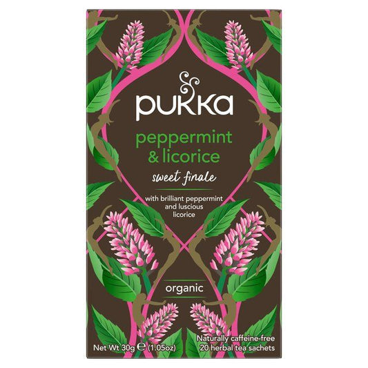 Pukka Tea Peppermint & Licorice Tea Bags   20 per pack