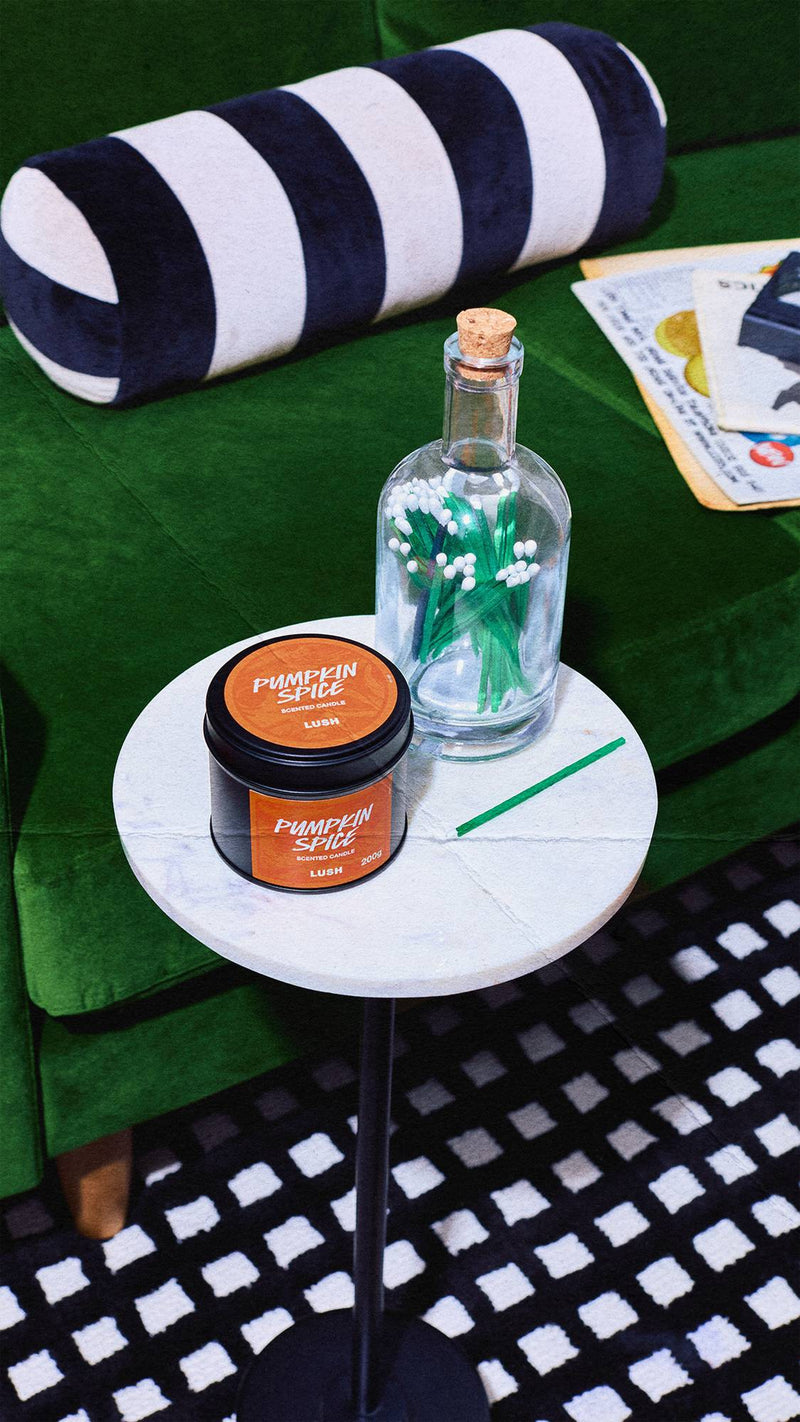Lush Pumpkin Spice single wick candle, imported from the UK