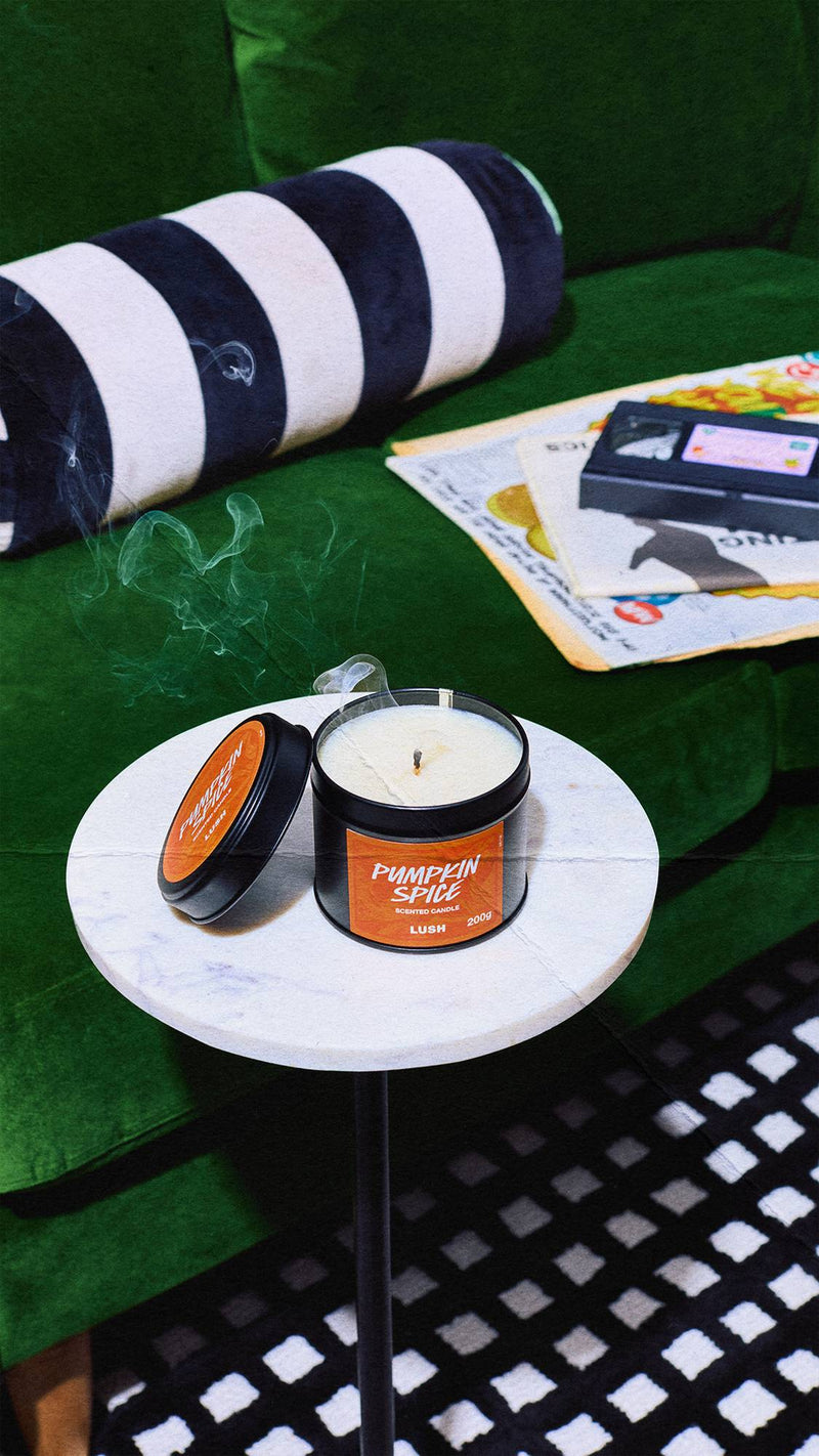 Lush Pumpkin Spice single wick candle, imported from the UK