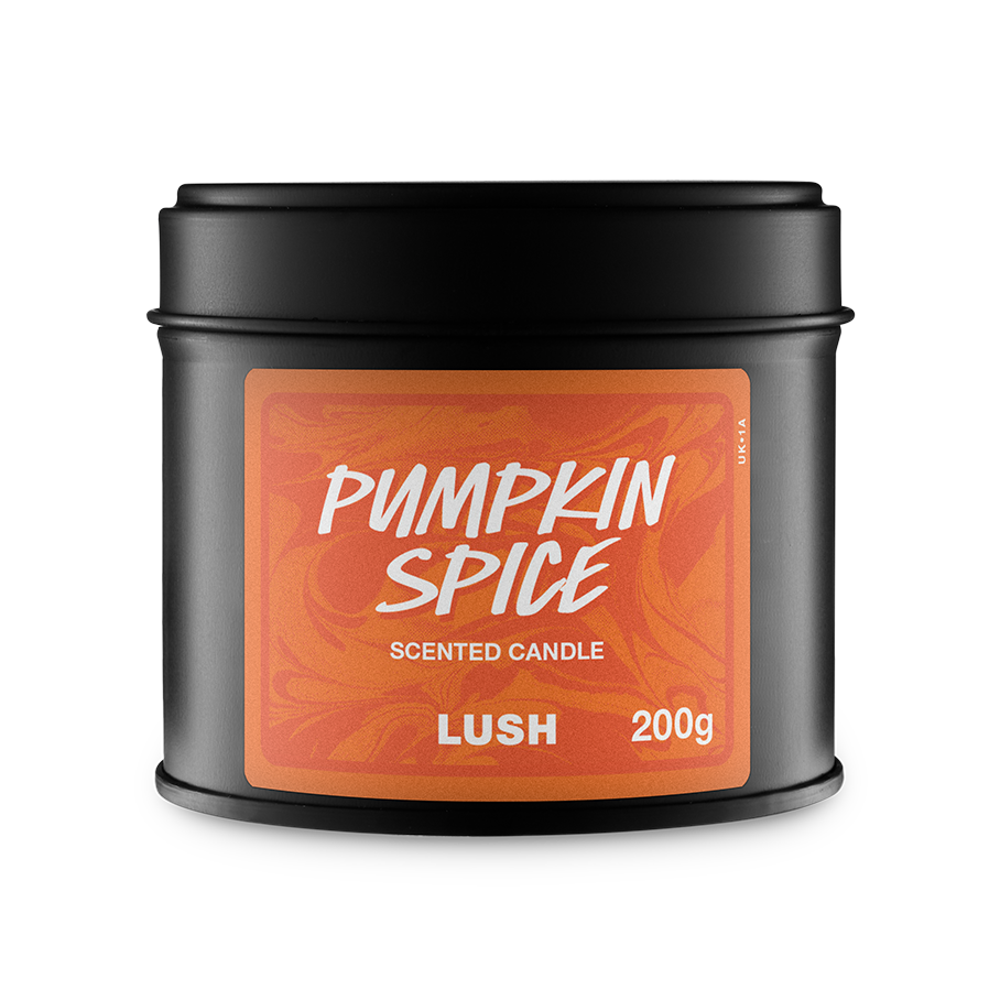 Lush Pumpkin Spice single wick candle, imported from the UK