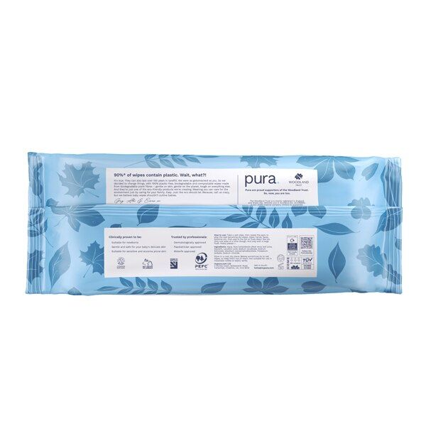 Pura Flushable Baby Wipes, 10 x 70 pack, (700 Wipes)