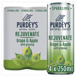 Purdey's Natural Energy Rejuvenate Sparkling Grape &amp; Eple med ginsengboks