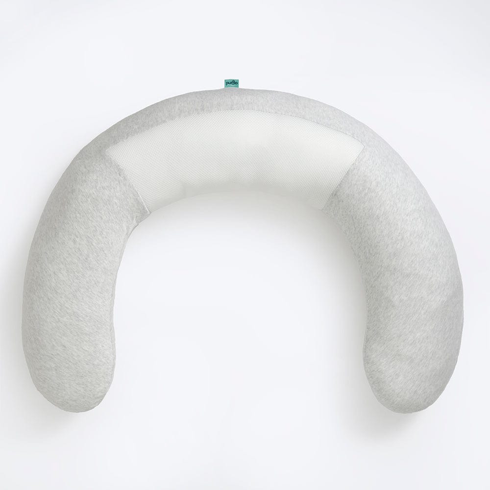 Purflo Breathe pregnancy pillow Minimal Grey, imported from the UK