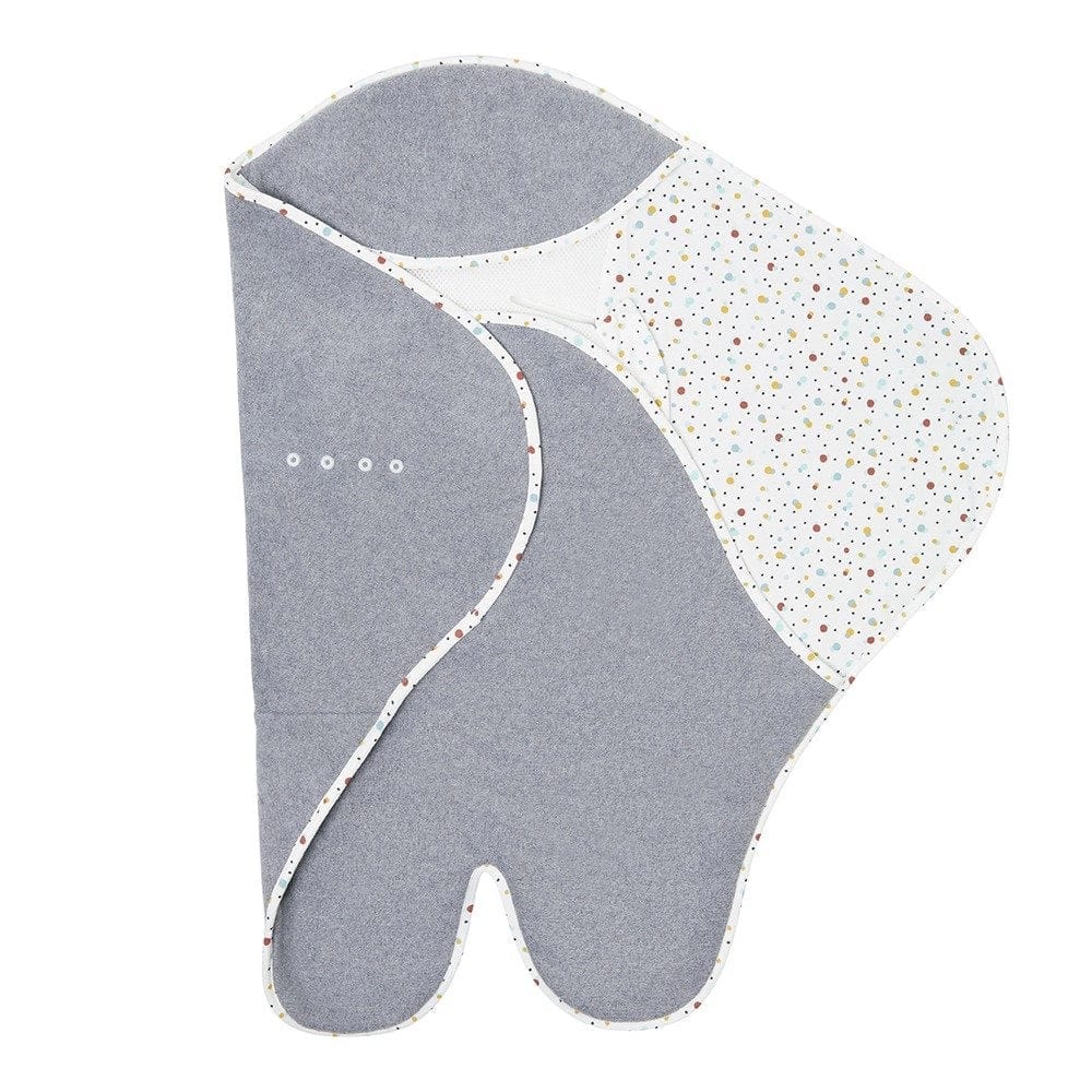 Purflo Cosy Wrap travel blanket Scandi Spot 0-9 months - British product