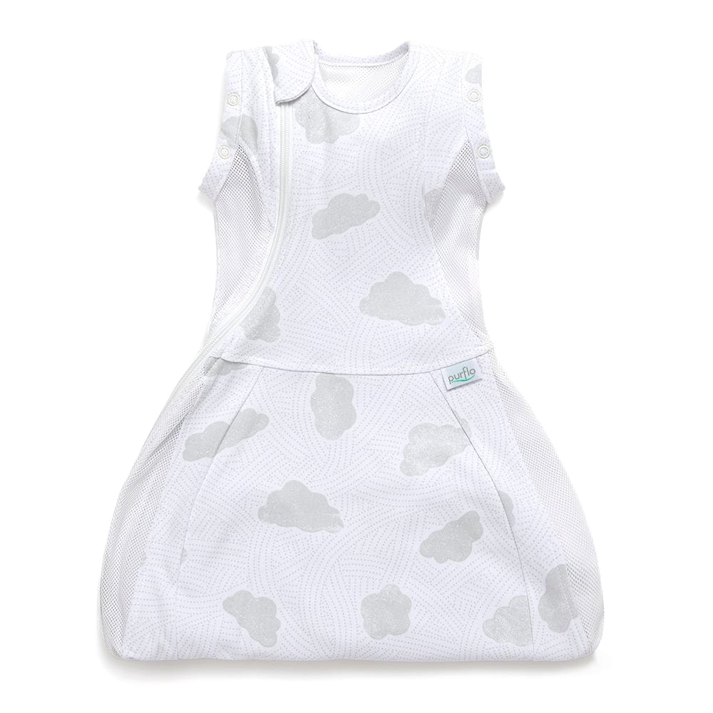 Purflo swaddle sleep bag 0.5 tog 0-4 months, imported from the UK