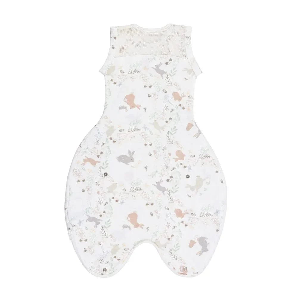 Purflo swaddle sleep bag 2.5 TOG 0-4 month Storybook Nutmeg (British brand)