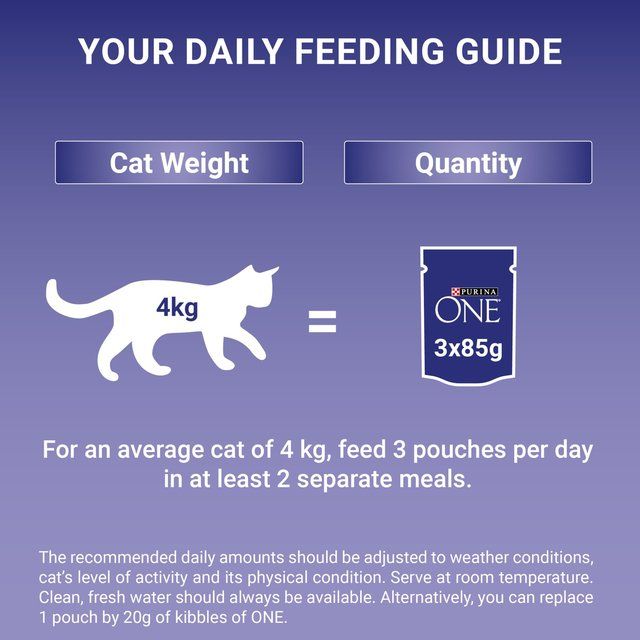 Purina One Senior 7+ Mini Fillets Chicken &amp;amp; Beef Wet Cat Food   8 x 85g