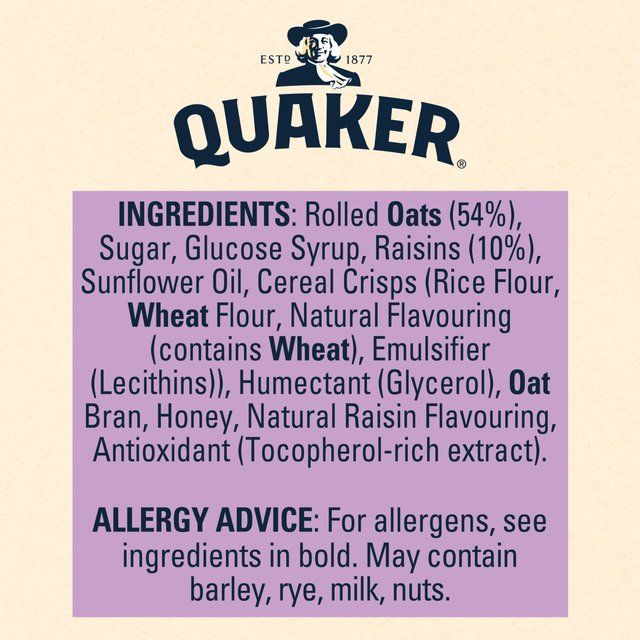 Quaker Oat Granola Raisin Cereal   500g
