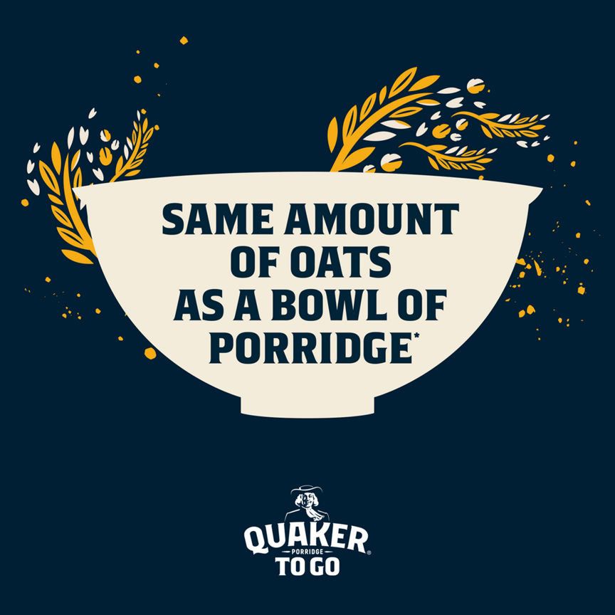 Quaker Oat Porridge To Go Golden Syrup Breakfast Bars