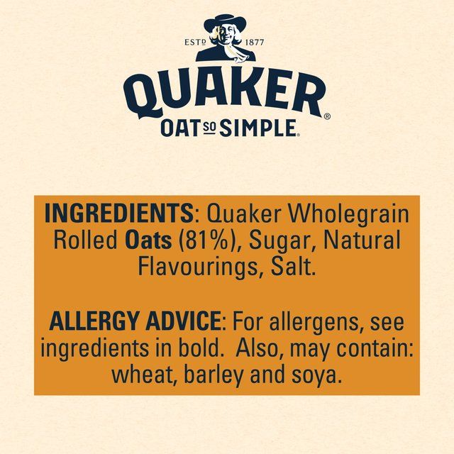 Quaker Oat So Simple Big Bowl Golden Syrup Porridge Φακελάκια Δημητριακά 6 ανά συσκευασία
