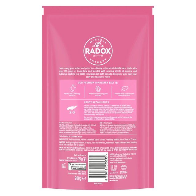 Radox Crystal Calm Himalayan Salts with Jasmine &amp;amp; Hibiscus   900g