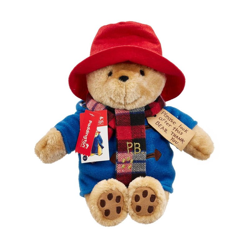 Paddington 23.5cm plush bear with checked scarf (British brand)