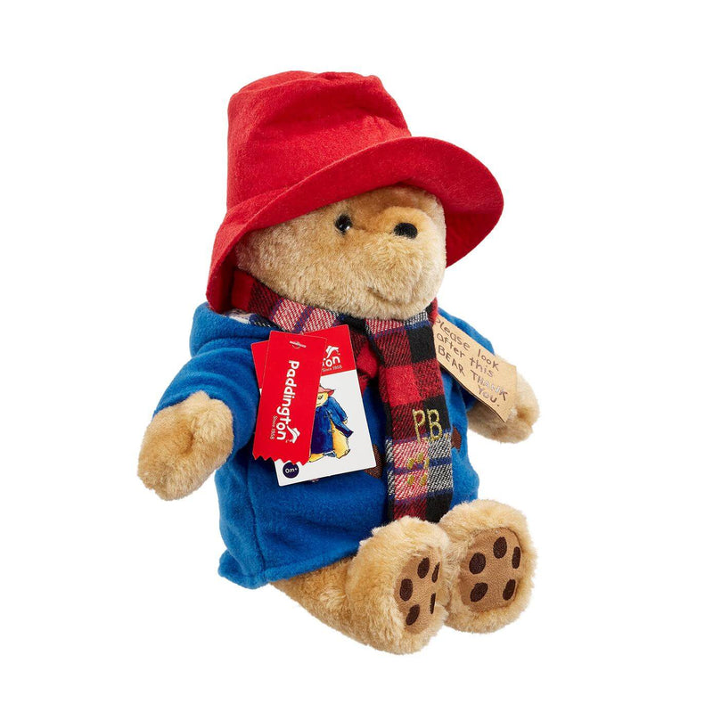 Paddington 23.5cm plush bear with checked scarf (British brand)