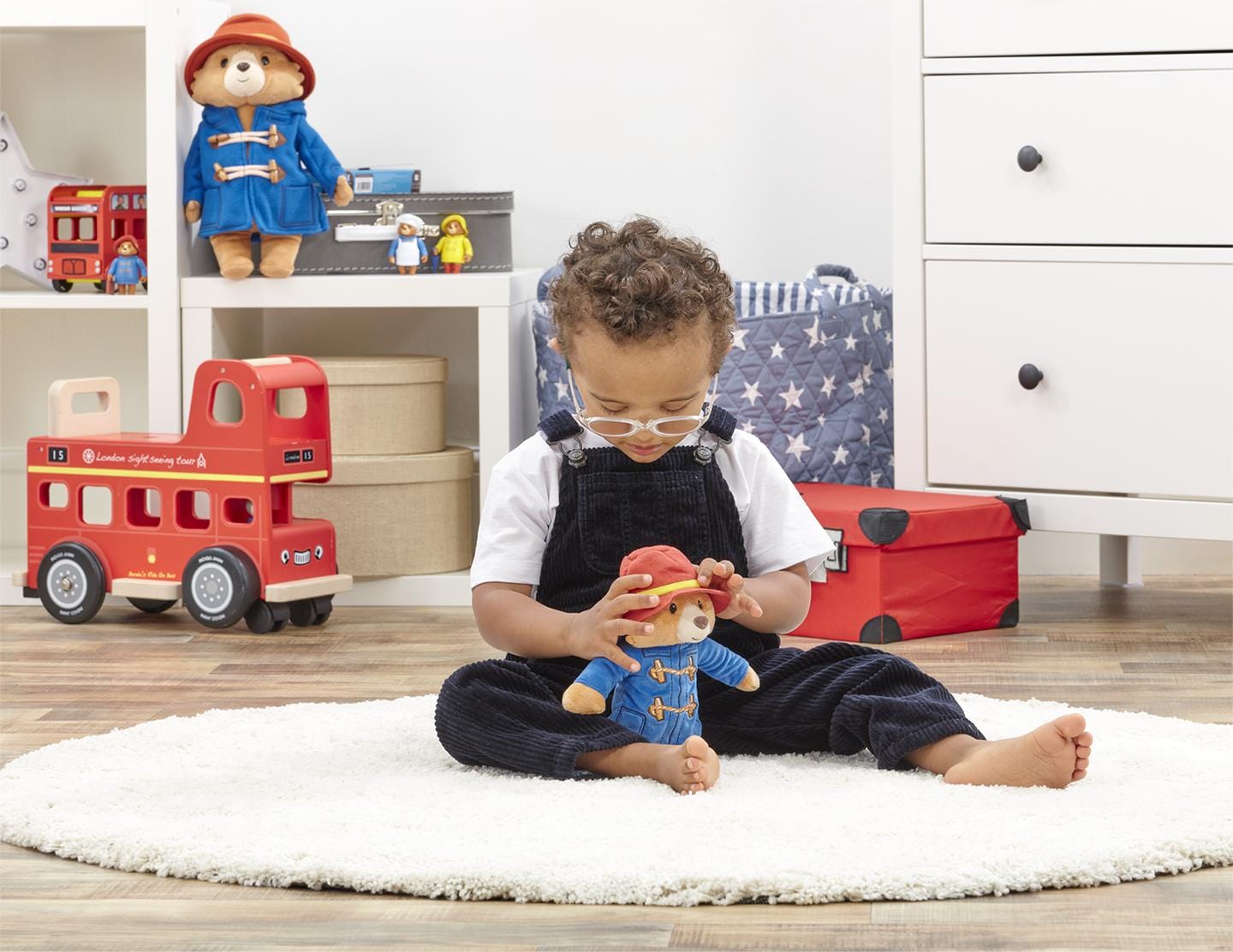 Paddington soft toy 22cm with red hat and blue coat (British brand)