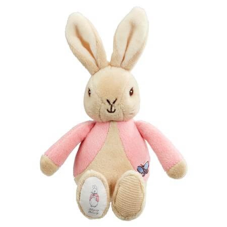 Peter Rabbit Flopsy Bunny bean rattle soft toy 21cm (British brand)