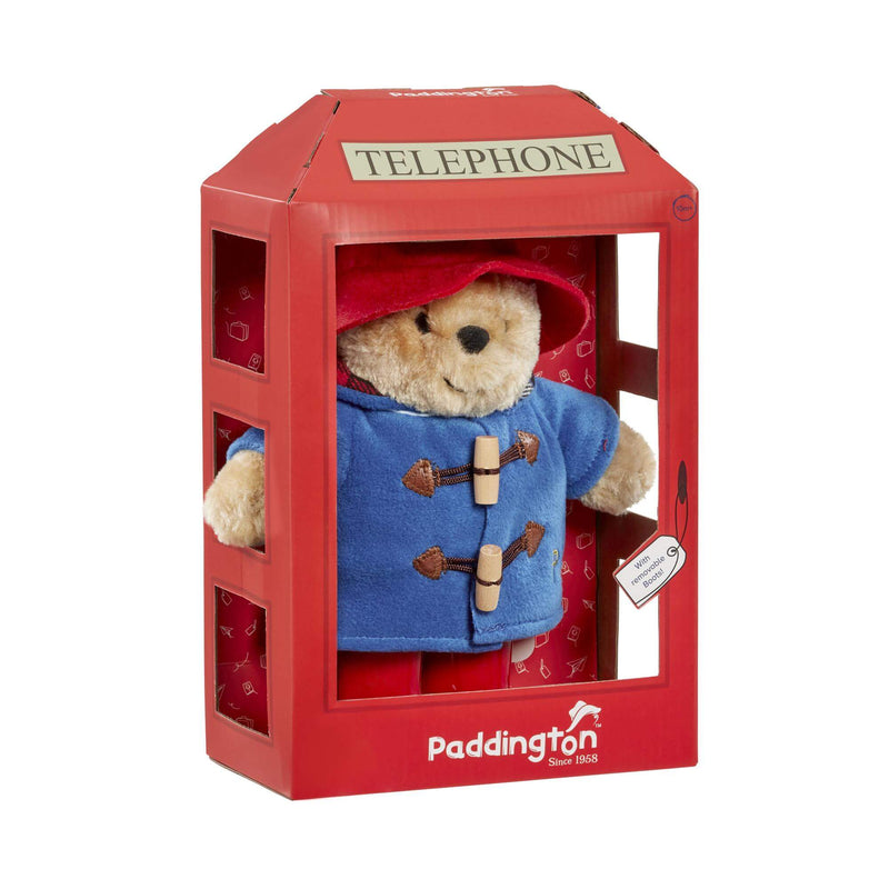 Paddington soft toy in phone box packaging, imported from the UK