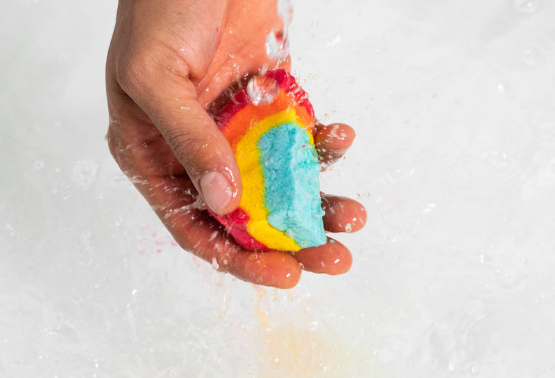 Rainbow Bubble Bar with citrus oils, imported from the UK