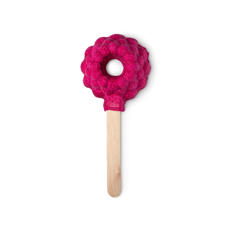 Raspberry Blower bubble bar, fruity raspberry-scented reusable bath bar (British brand)