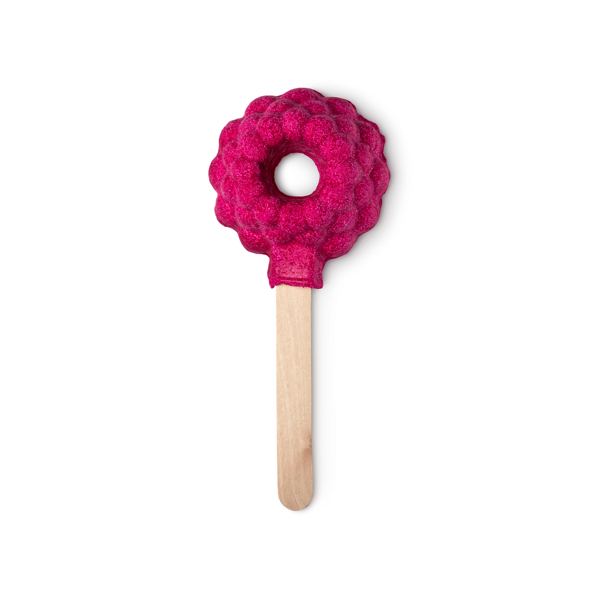 Raspberry Blower bubble bar, fruity raspberry-scented reusable bath bar (British brand)