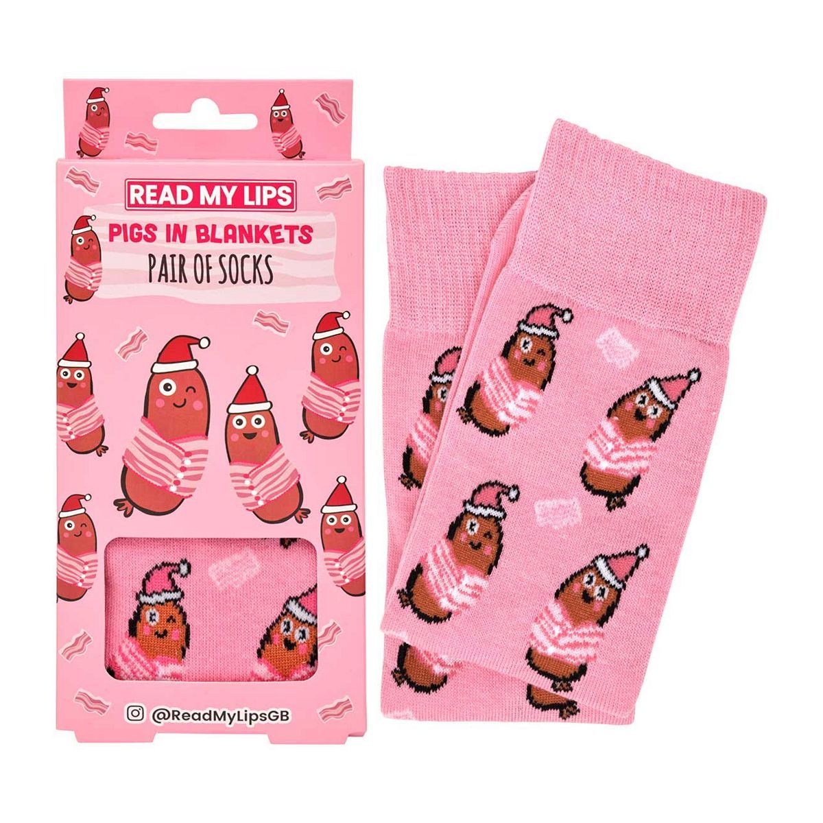 Read My Lips Pigs In Blankets Socks