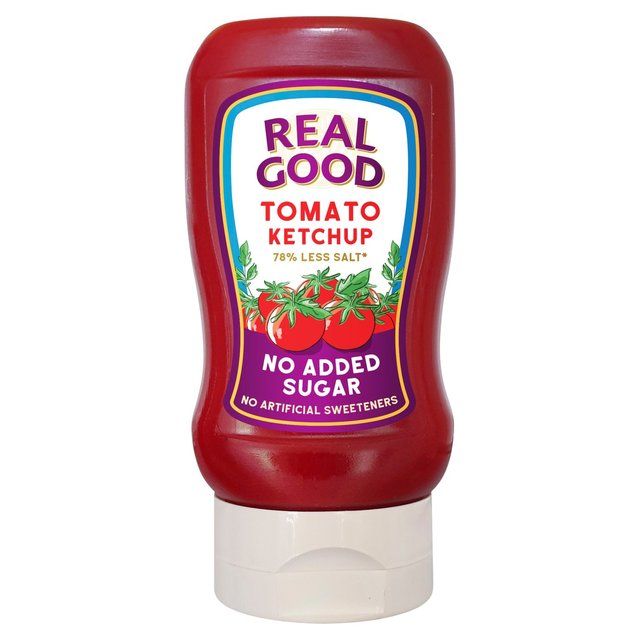 Real Good No Added Sugar Tomato Ketchup Recyclable   310g