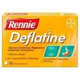 Rennie Deflatine Trapped Wind &amp;amp; Bloating 18 Tablets