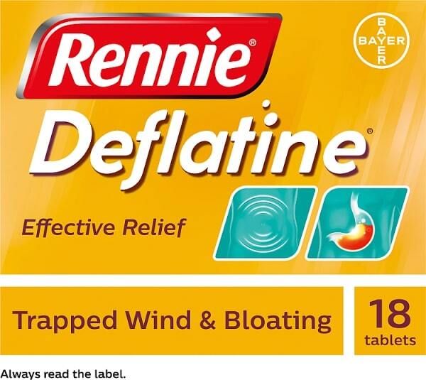 Rennie Deflatine Trapped Wind &amp;amp; Bloating 18 Tablets