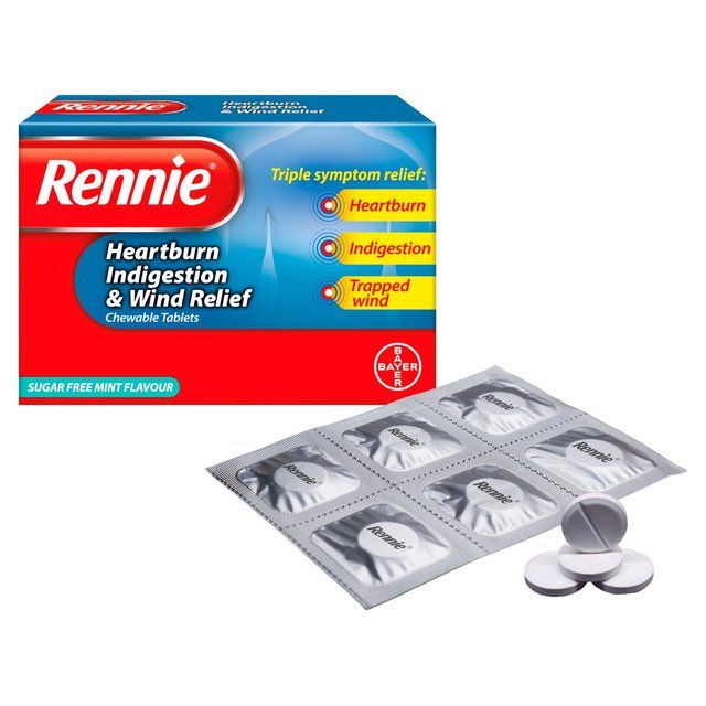 Rennie Heartburn Indigestion & Wind Relief Tablets   24 per pack