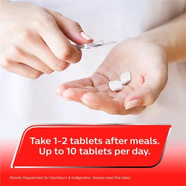 Rennie Peppermint Heartburn &amp;amp; Indigestion Relief 24 Tablets