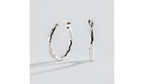 Revere Italian Sterling Silver Diamond Cut Hoop Earrings