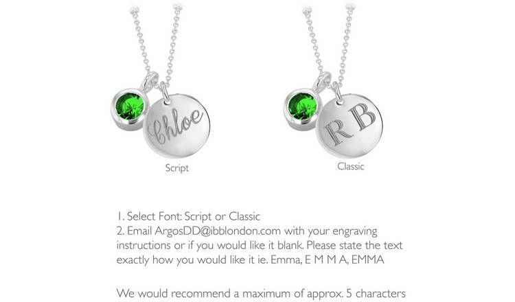 Revere Personalised Cubic Zirconia Pendant-May