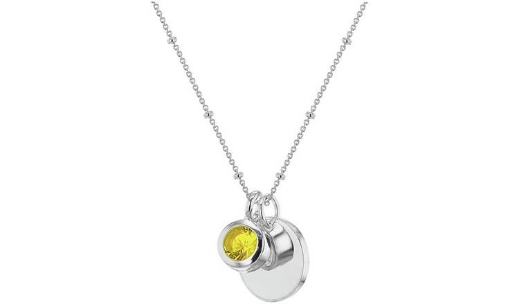 Revere Personalised Cubic Zirconia Pendant-Nov
