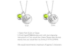 Revere Sterling Silver Personalised Pendant - August