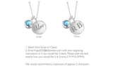 Revere Sterling Silver Personalised Pendant - December