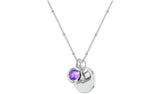 Revere Sterling Silver Personalised Pendant - February