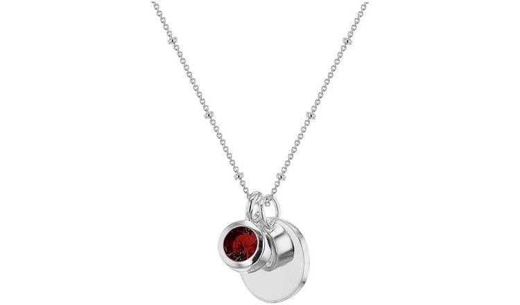 Revere Sterling Silver Personalised Pendant - January
